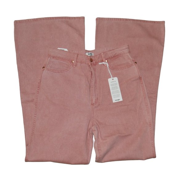 VTG Wrangler Flare Bellbottom Jeans 622 Wanderer Pink Earth Wash size 30x34 NWT - Picture 11 of 12